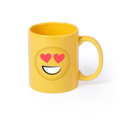 370ml Ceramic Mug - Fun Emoji Design for Everyday Use