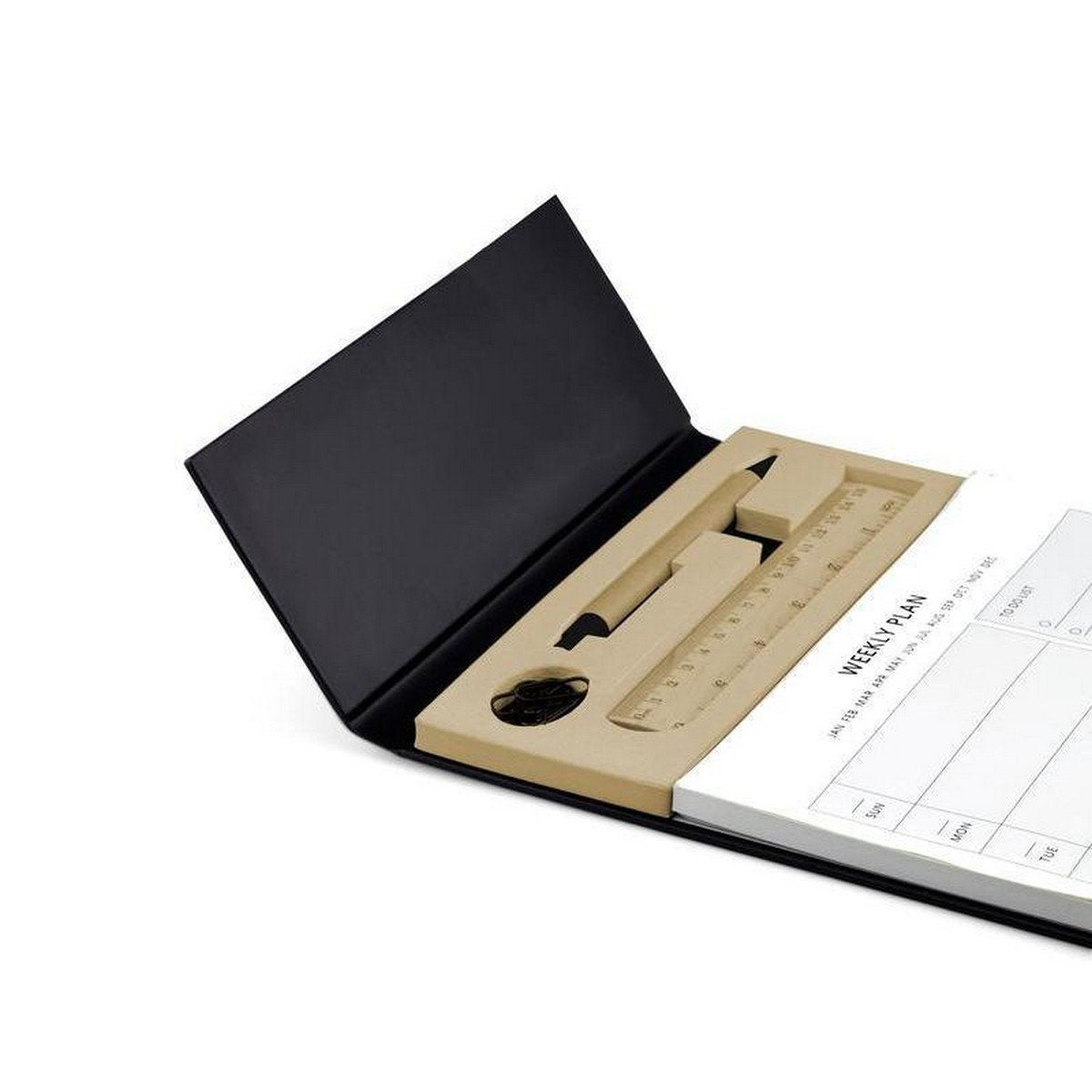 ACERRA A4 Weekly Planner - Includes Pen, Ruler & U Clips