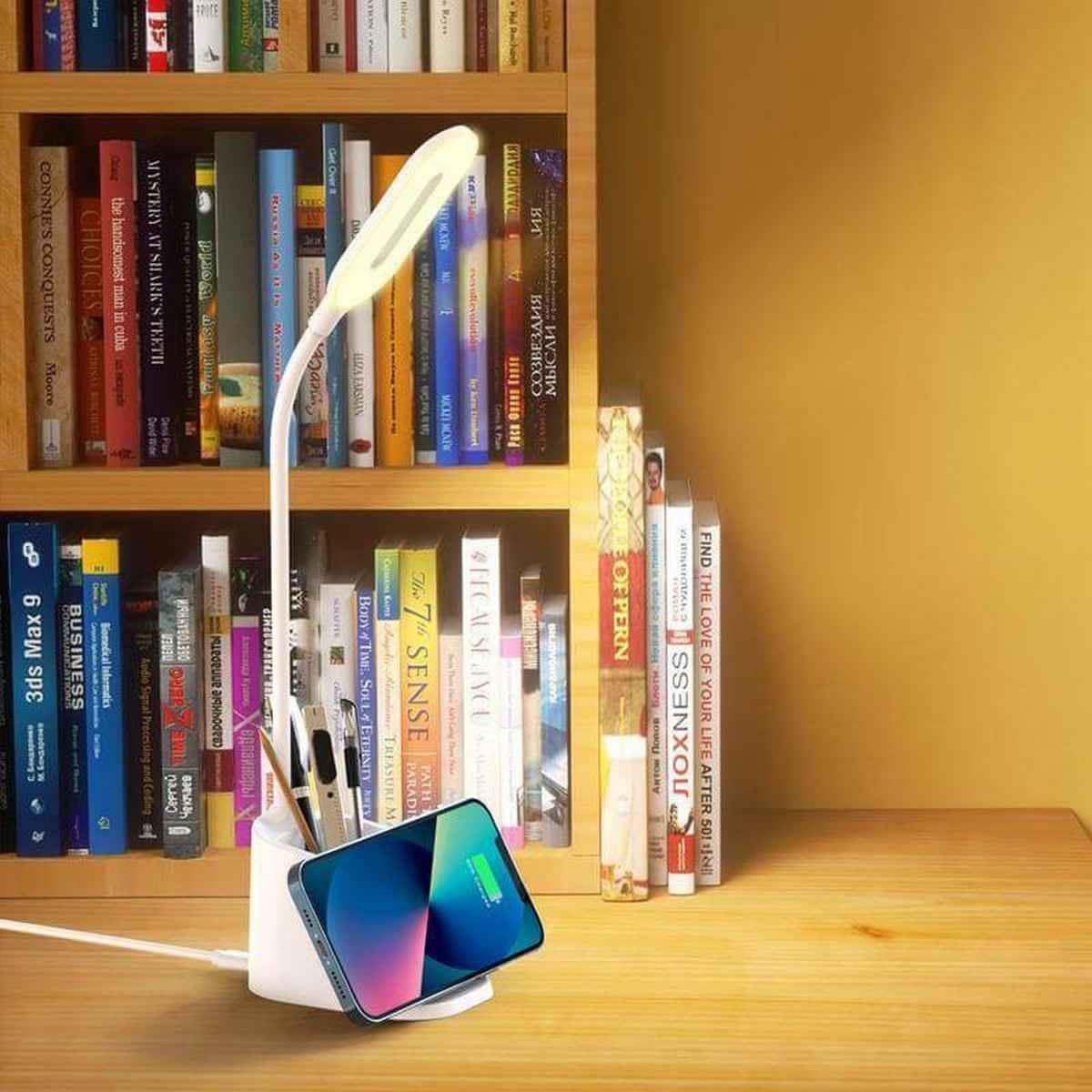 ALMERE 3-in-1 Desk Lamp with Wireless Charger & Pen Holder