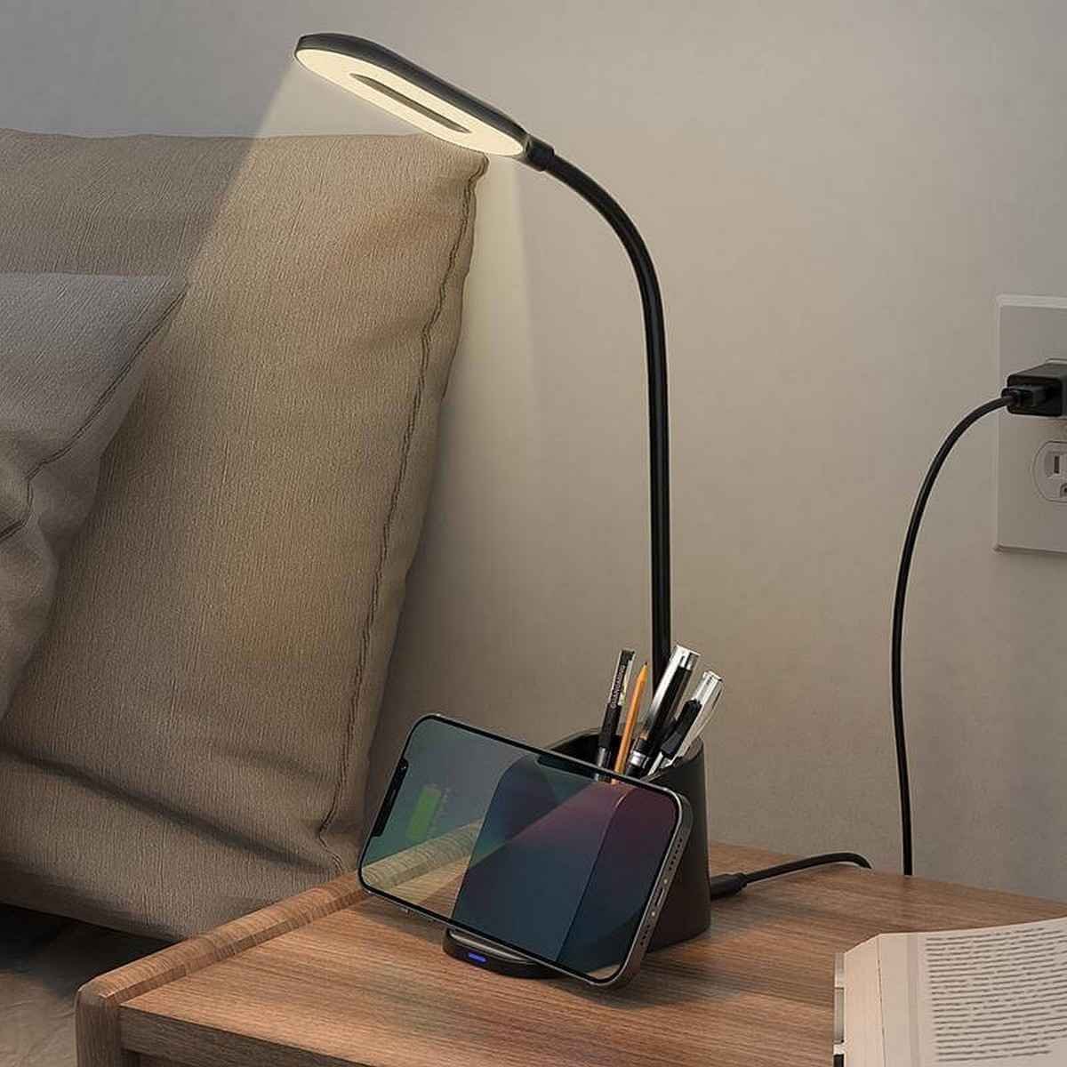 ALMERE 3-in-1 Desk Lamp with Wireless Charger & Pen Holder