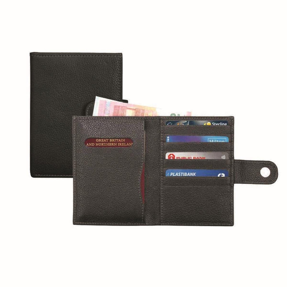 BARI Genuine Leather Passport Cover - Anti-Microbial Design