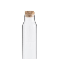 BERKA Borosilicate Glass Bottle with Cork Lid - 600ml