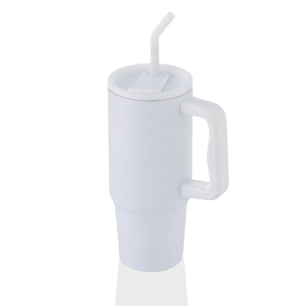 BERN Recycled Tumbler with Reusable Straw - Stainless Steel