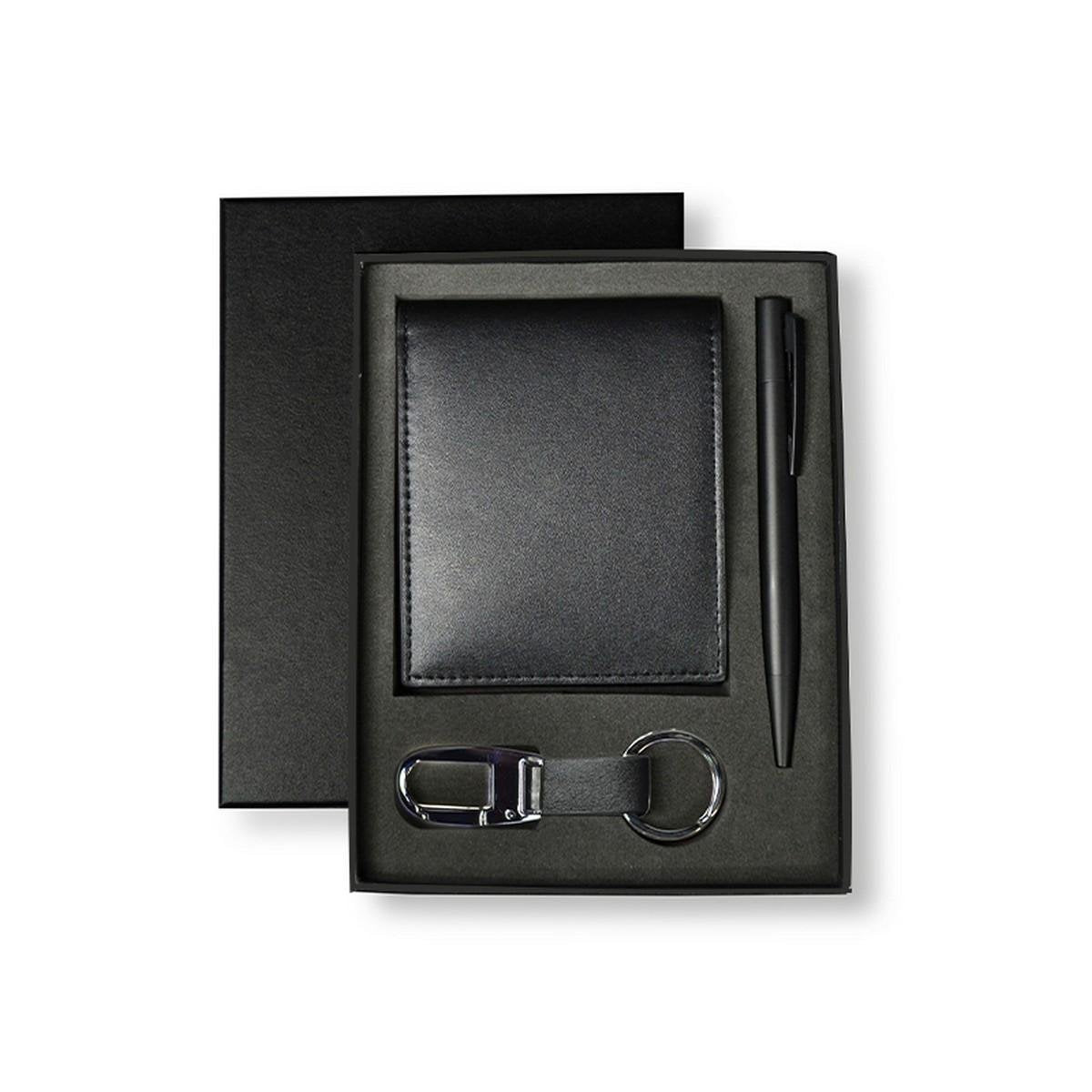 BIBURY Men's Gift Set - Wallet, Key Chain, and Pen