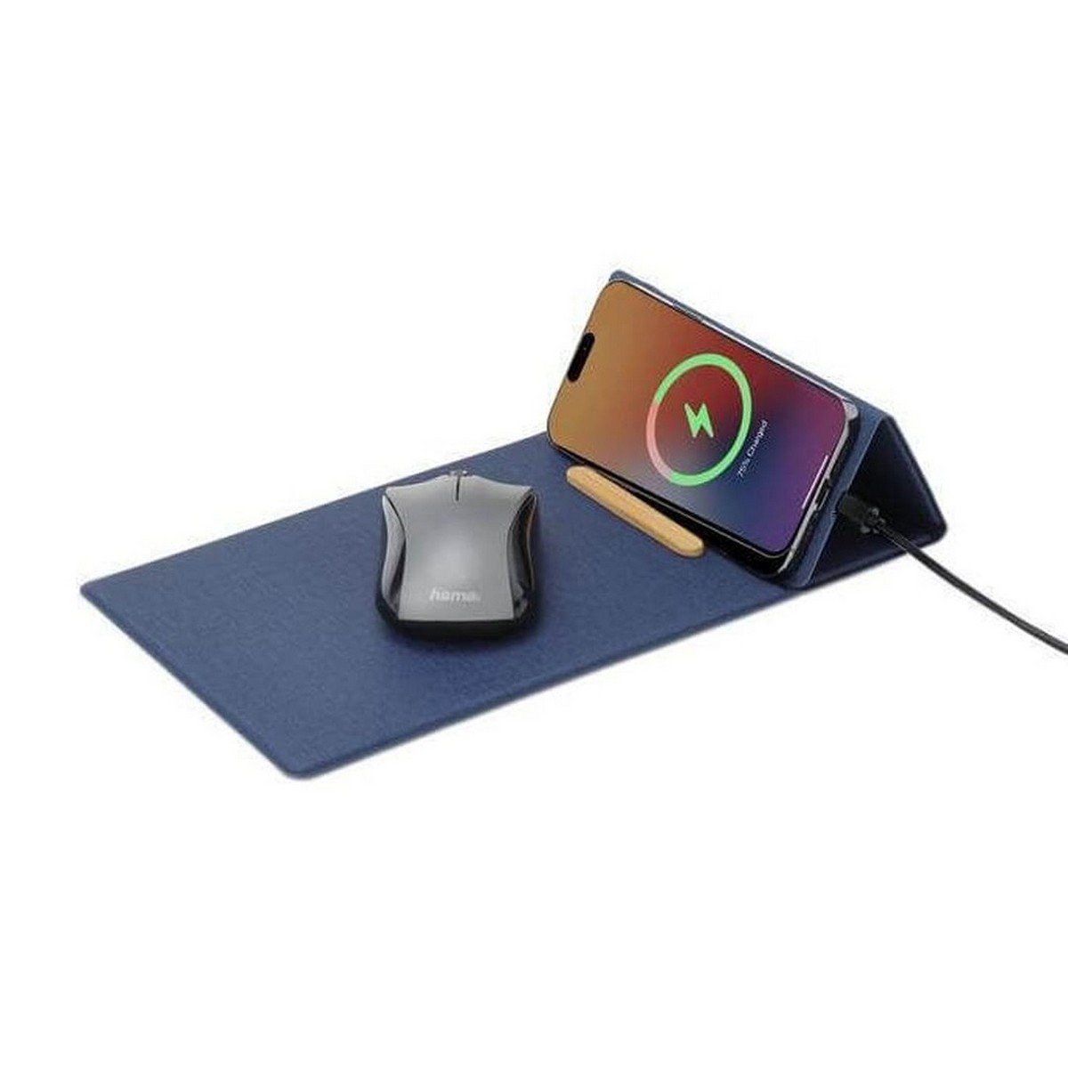 BLACE Recycled PU Wireless Mousepad & Desk Organizer - 15W