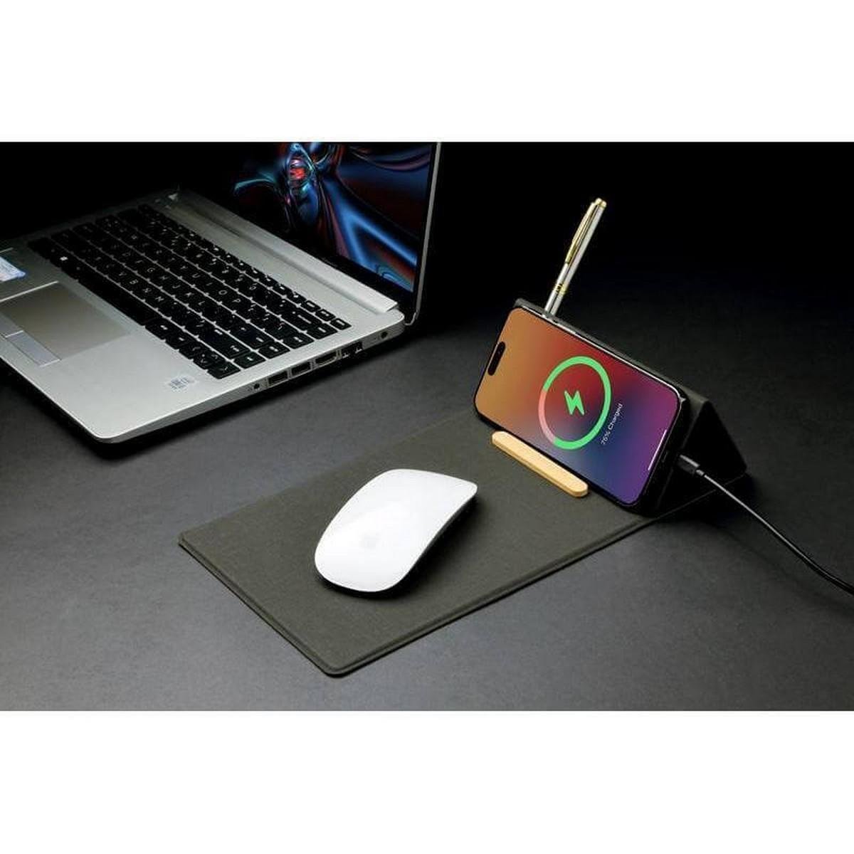 BLACE Recycled PU Wireless Mousepad & Desk Organizer - 15W