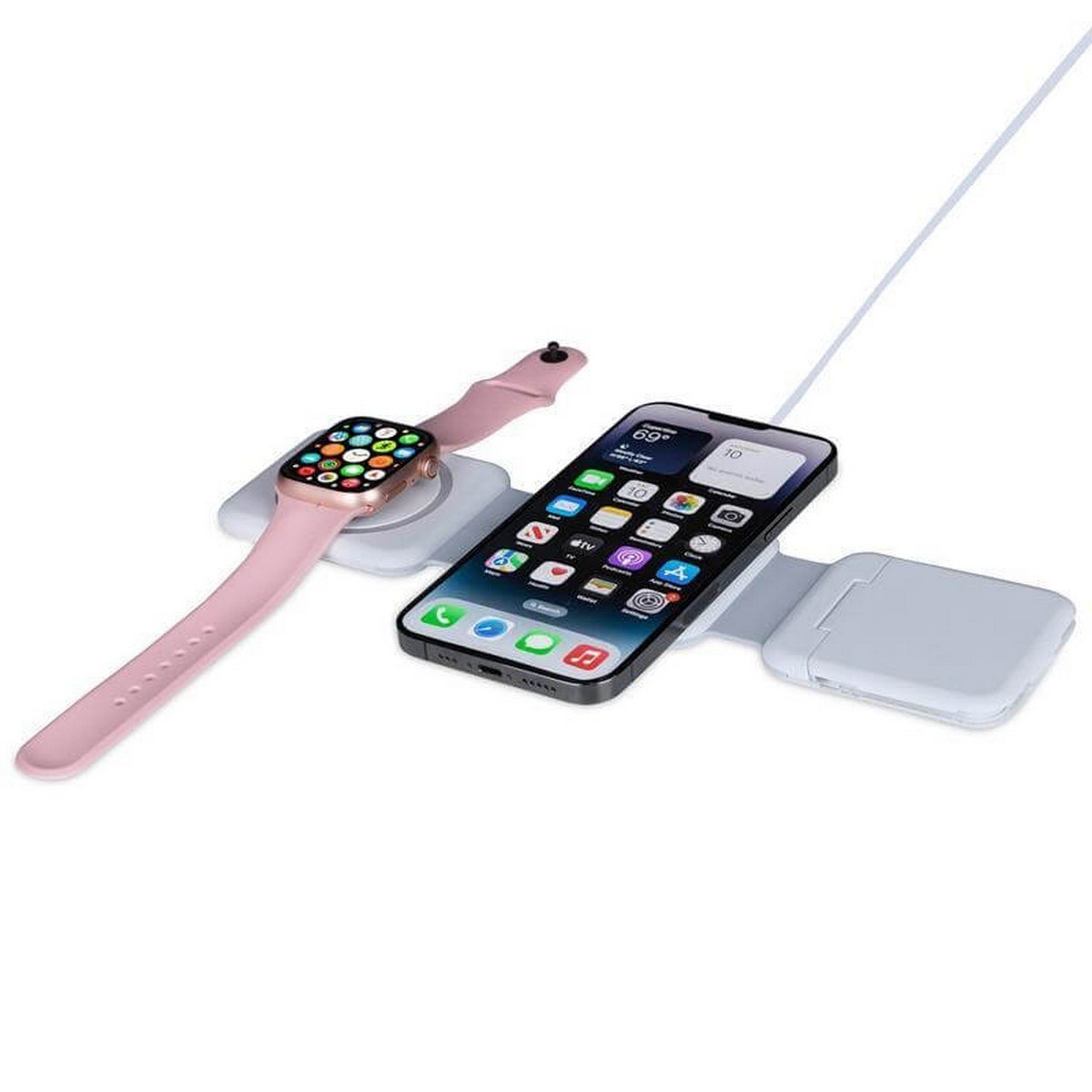 BOLERO 2-in-1 Wireless Charger with Multi-Cable Set