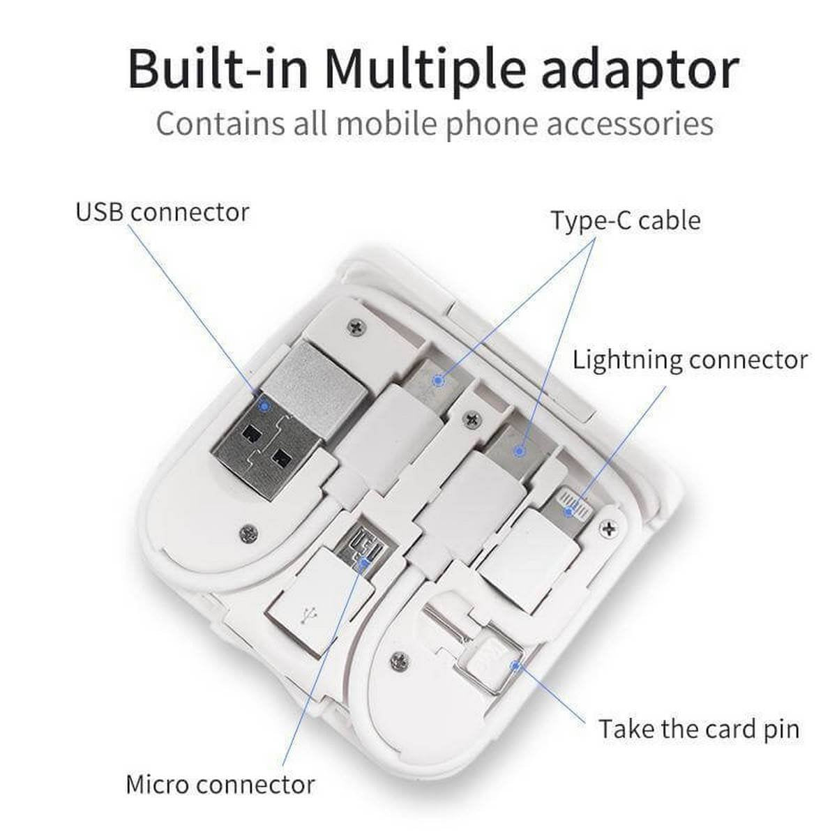BOLERO 2-in-1 Wireless Charger with Multi-Cable Set