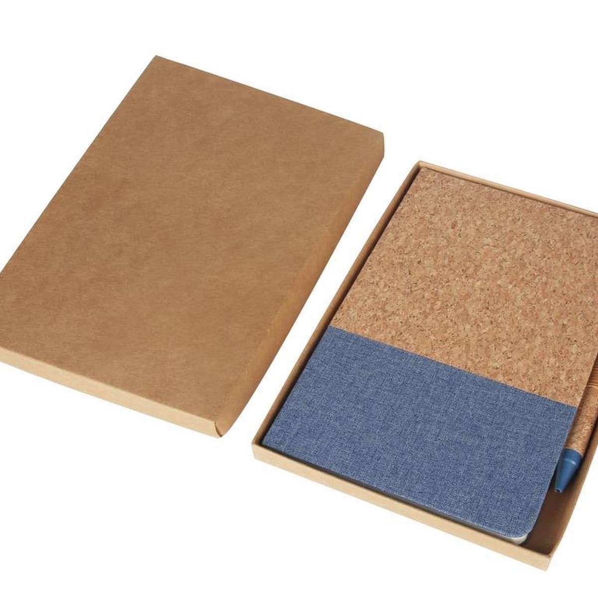 BORSA A5 Cork Fabric Notebook & Pen Set - Eco Neutral