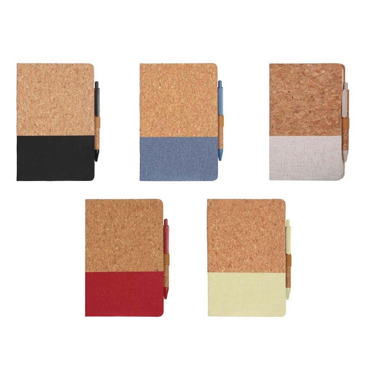 BORSA A5 Cork Fabric Notebook & Pen Set - Eco Neutral