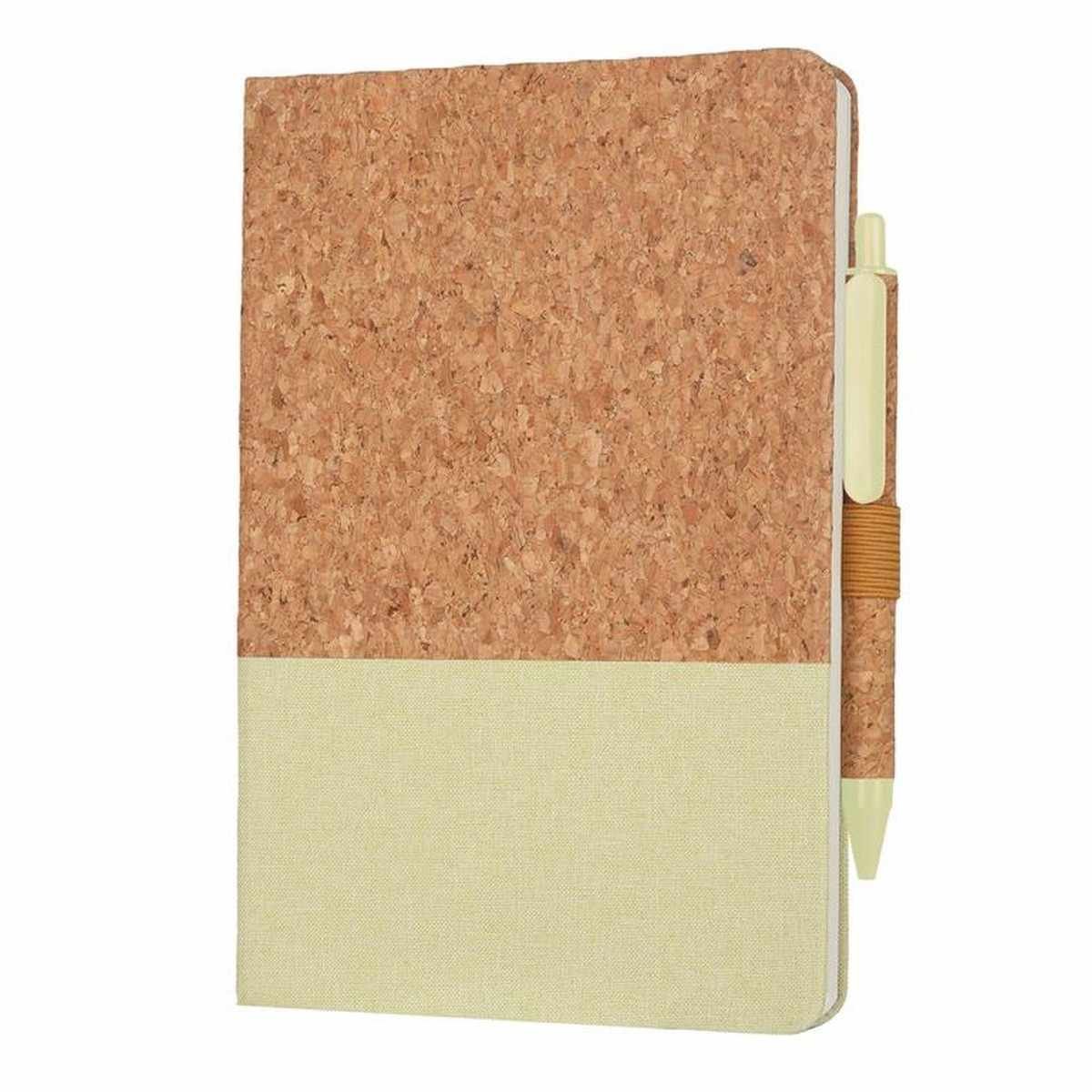 BORSA A5 Cork Fabric Notebook & Pen Set - Eco Neutral