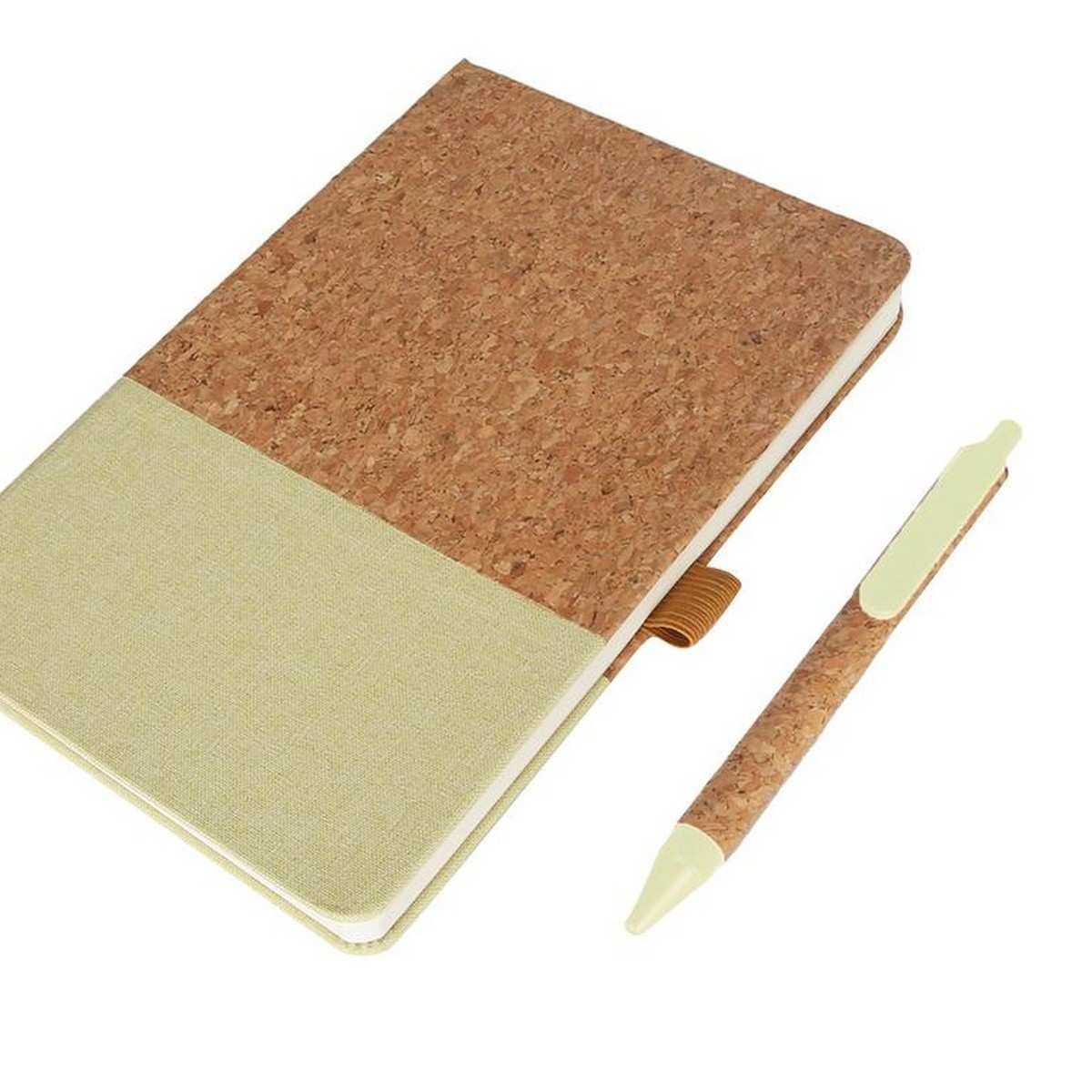 BORSA A5 Cork Fabric Notebook & Pen Set - Eco Neutral