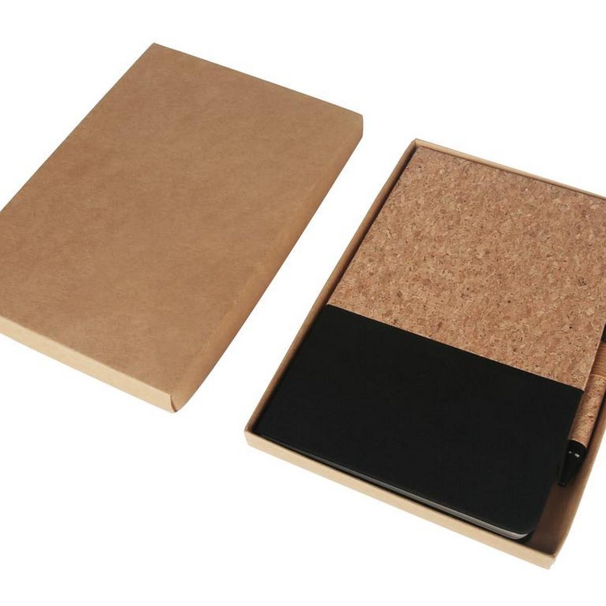 BORSA A5 Cork Fabric Notebook & Pen Set - Eco Neutral