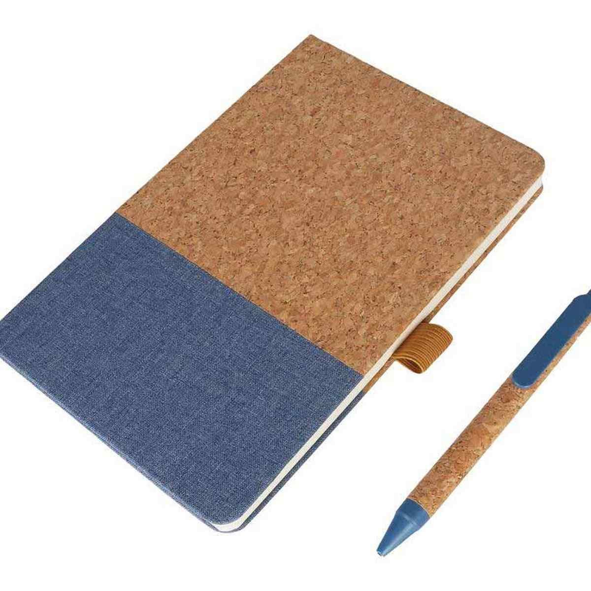 BORSA A5 Cork Fabric Notebook & Pen Set - Eco Neutral