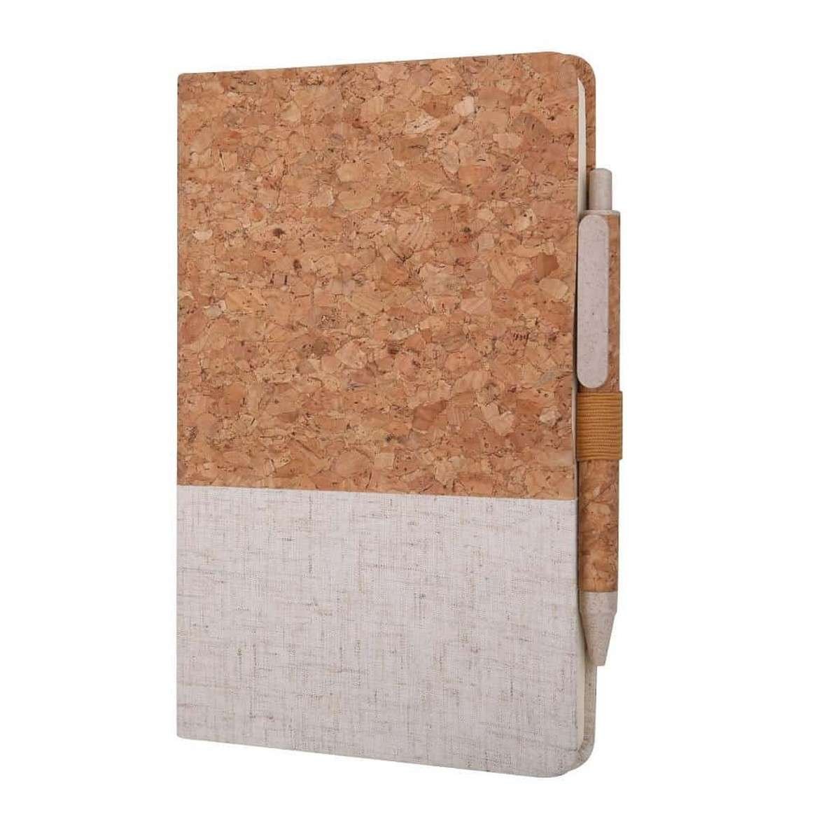 BORSA A5 Cork Fabric Notebook & Pen Set - Eco Neutral