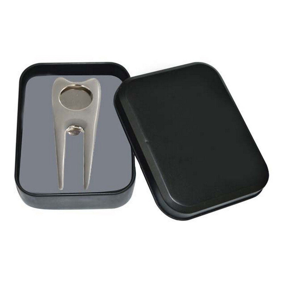 BRUGG Divot Tool & Ball Marker in Tin Box - Premium Golf Set
