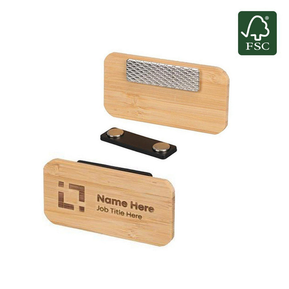 CESA Sustainable Bamboo Name Badge - FSC Certified with Magnet