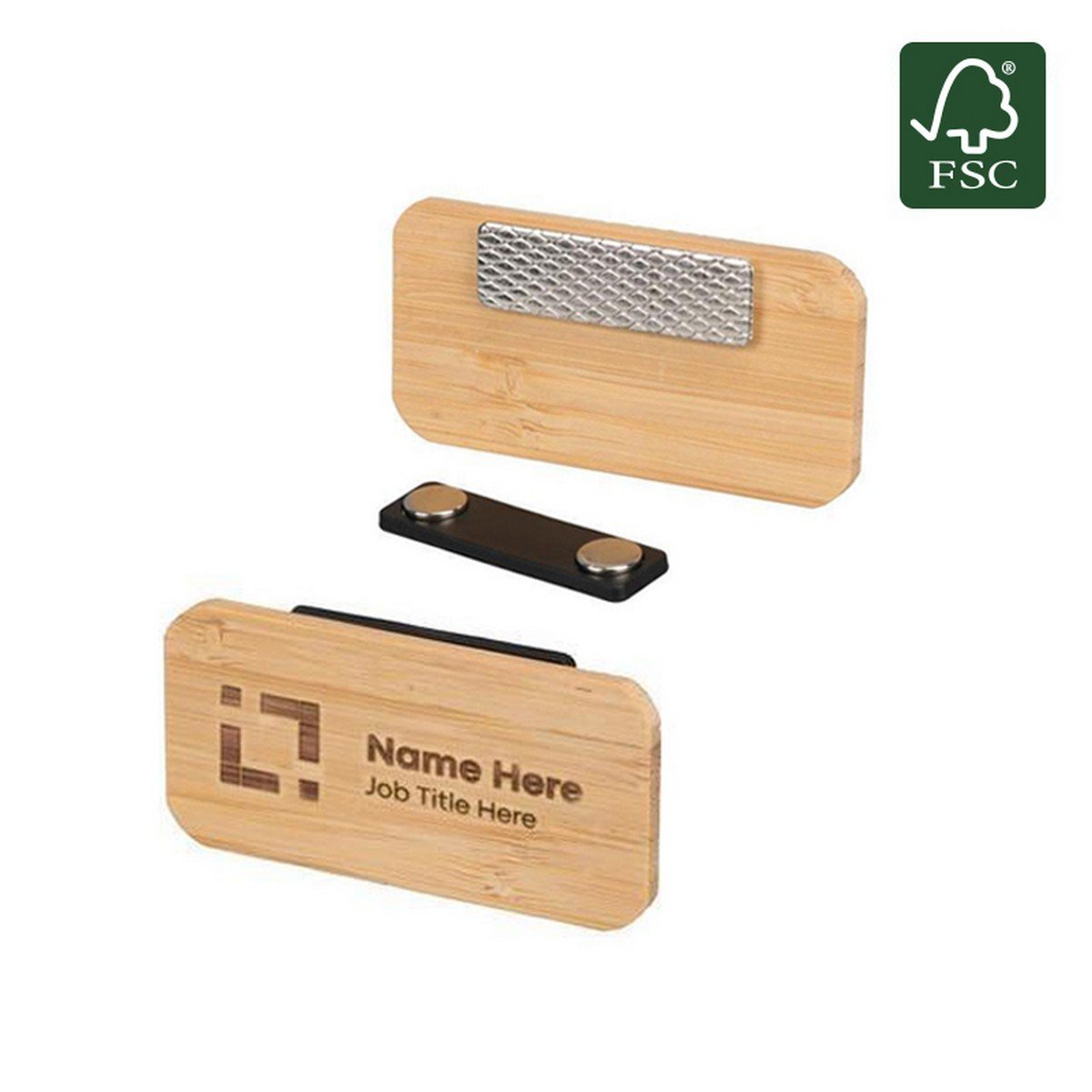 CESA Sustainable Bamboo Name Badge - FSC Certified with Magnet