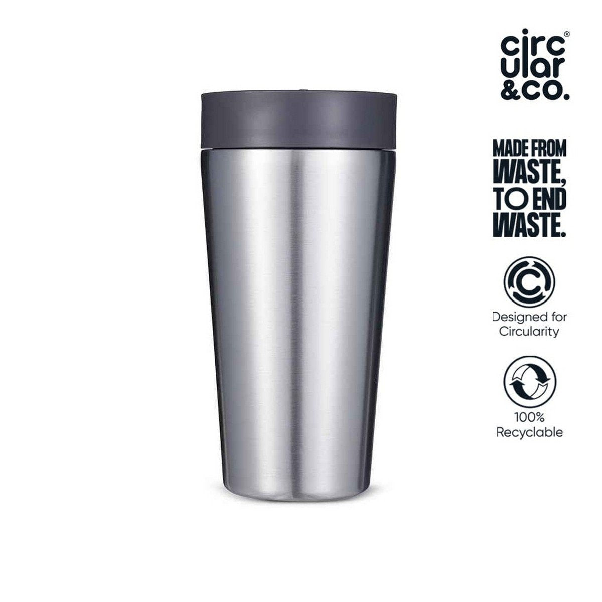 Circular Cup Recycled Stainless Steel - 12oz Coffee Mug