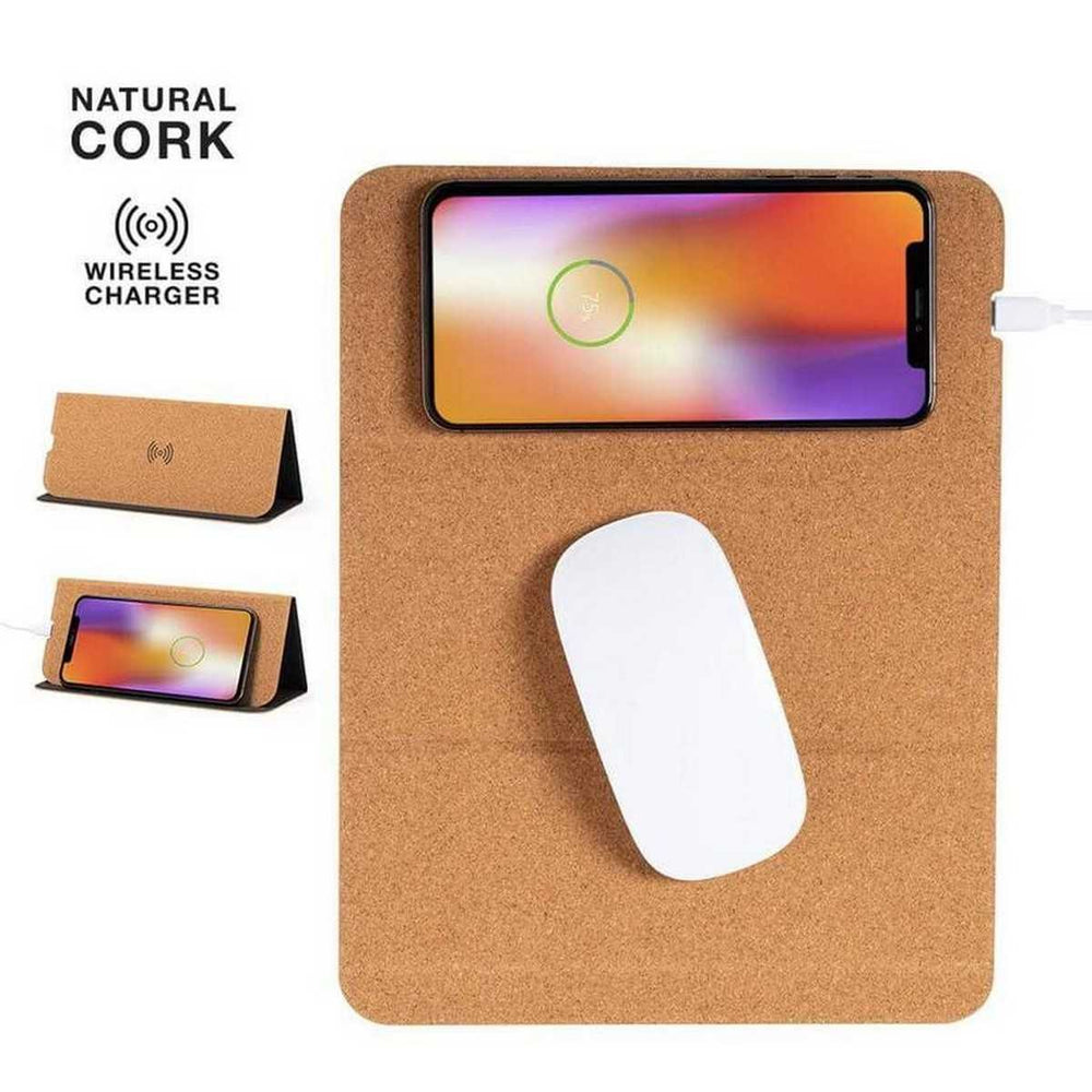 DEBNO Cork Mouse Pad with Wireless Charger - 15W Giftology