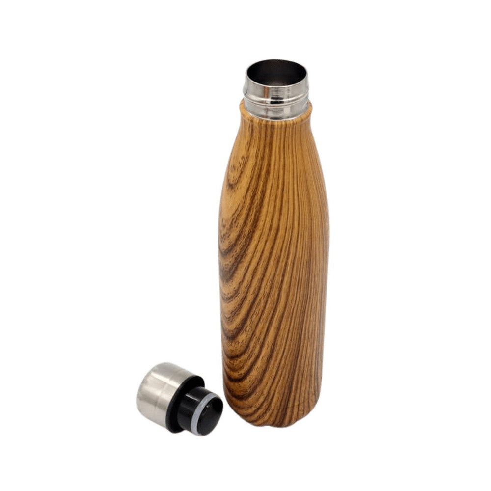 GEYER Stainless Steel Water Bottle with Wood Print Design