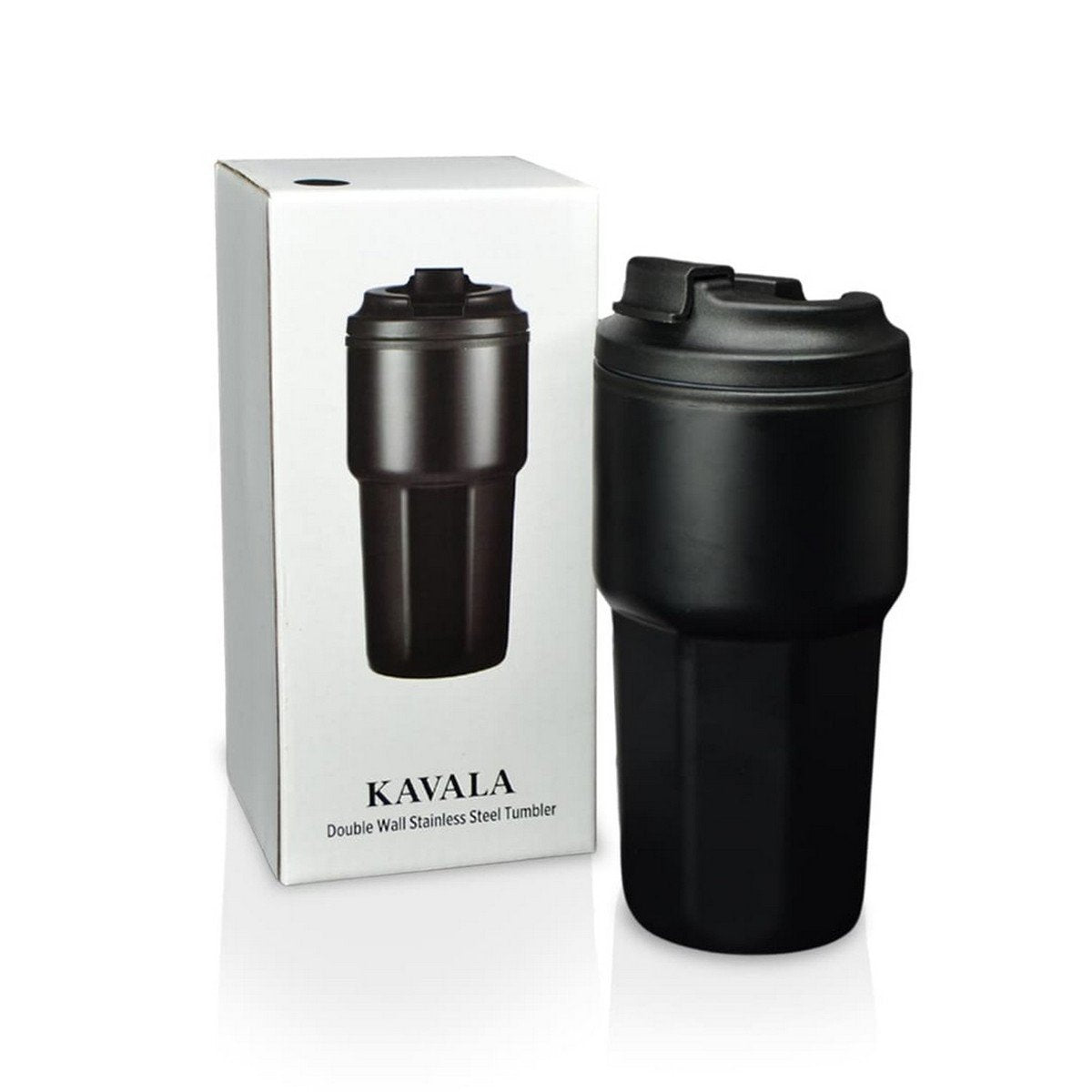 KAVALA Double Wall Travel Mug - 500ml Steel/PP Design