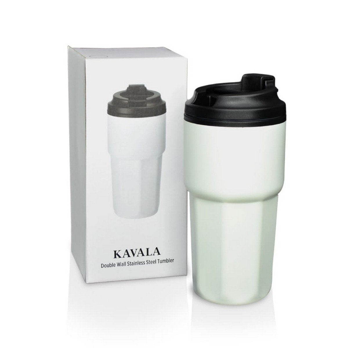 KAVALA Double Wall Travel Mug - 500ml Steel/PP Design