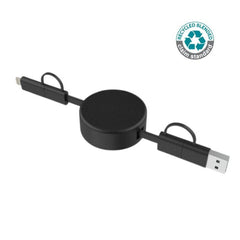 LECCO Recycled 6-in-1 Retractable Charging Cable