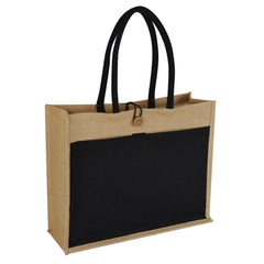 MONCLOVA Jute Bag with Canvas Pocket - Eco-Friendly Tote