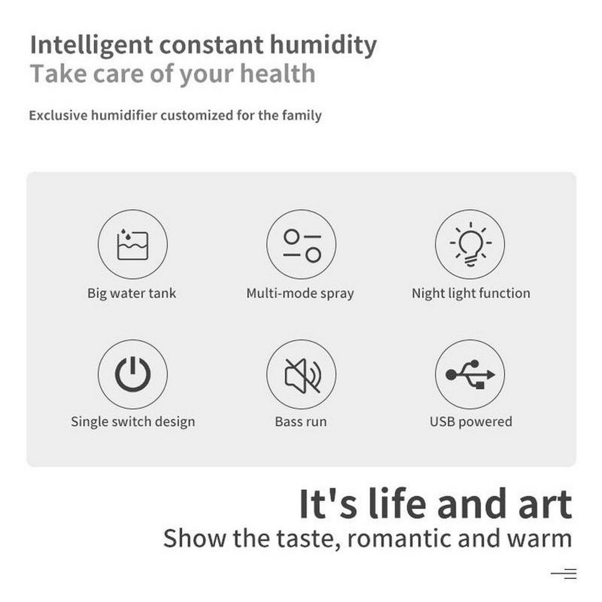 Portable Humidifier X with LED Light - Compact & Efficient