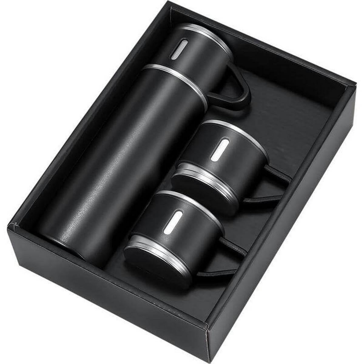 SAFFLE Gift Set - Vacuum Flask & Two Cups for Families