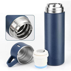 SAFFLE Gift Set - Vacuum Flask & Two Cups for Families