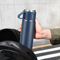 SAFFLE Gift Set - Vacuum Flask & Two Cups for Families