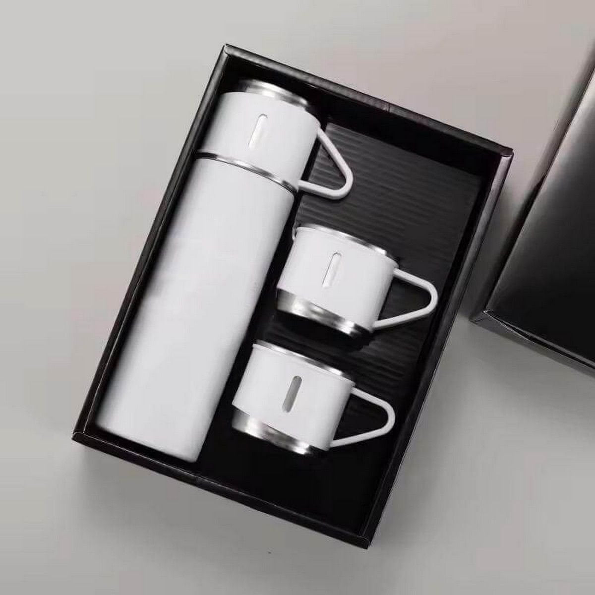 SAFFLE Gift Set - Vacuum Flask & Two Cups for Families