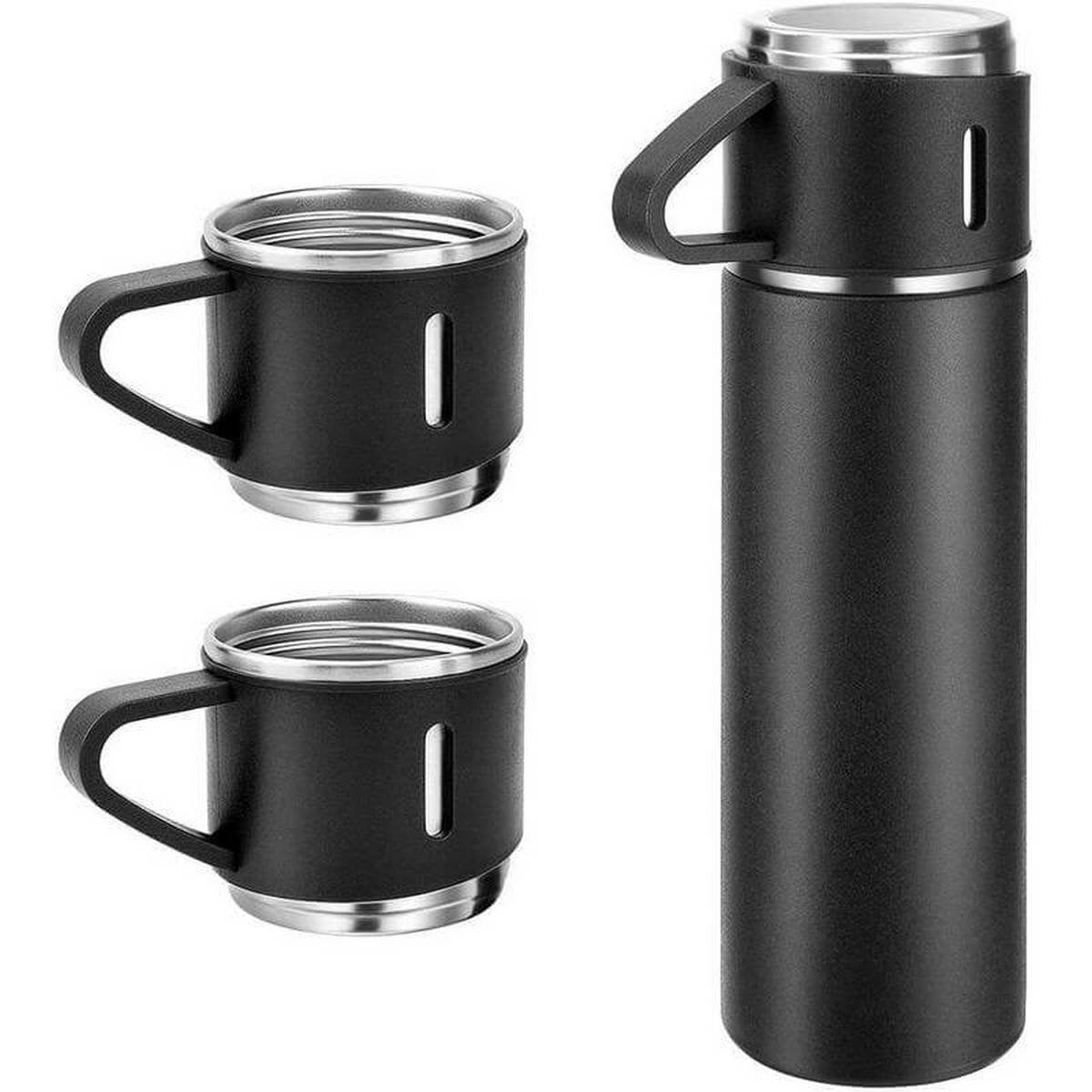 SAFFLE Gift Set - Vacuum Flask & Two Cups for Families