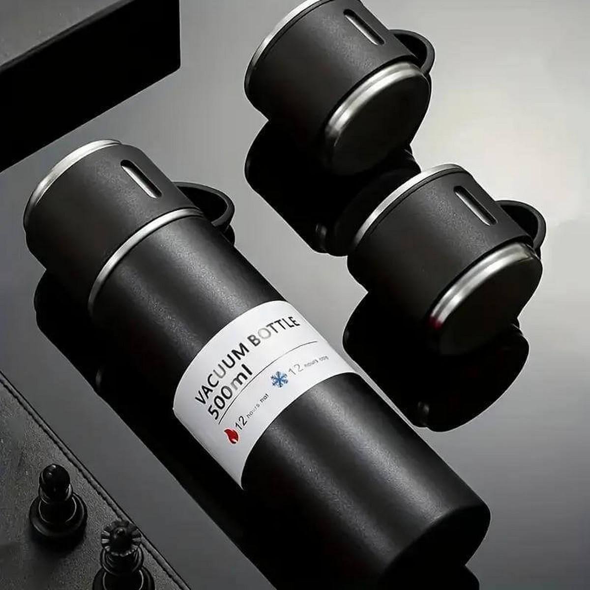 SAFFLE Gift Set - Vacuum Flask & Two Cups for Families
