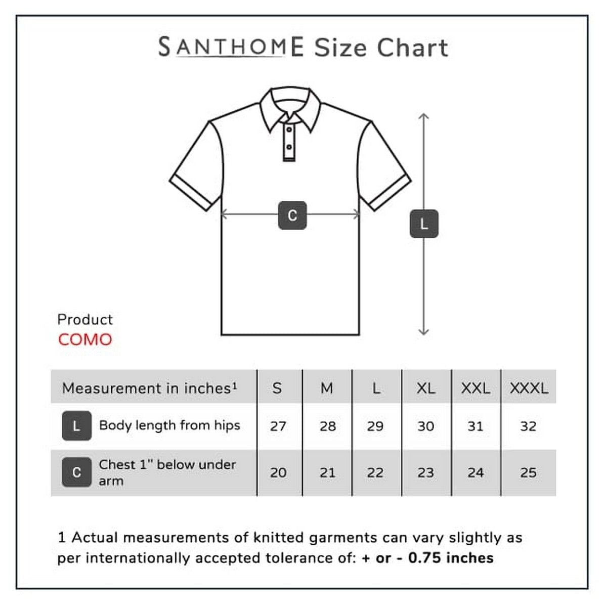 Santhome COMO Premium Texture Knit Polo Shirt - Stylish Fit