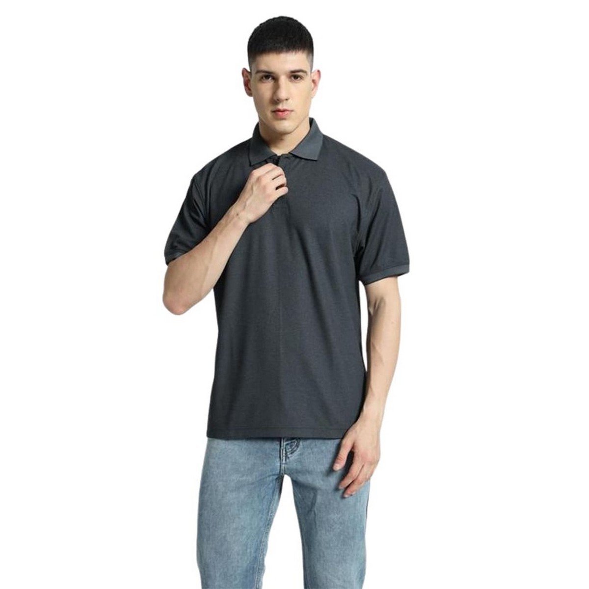 Santhome COMO Premium Texture Knit Polo Shirt - Stylish Fit