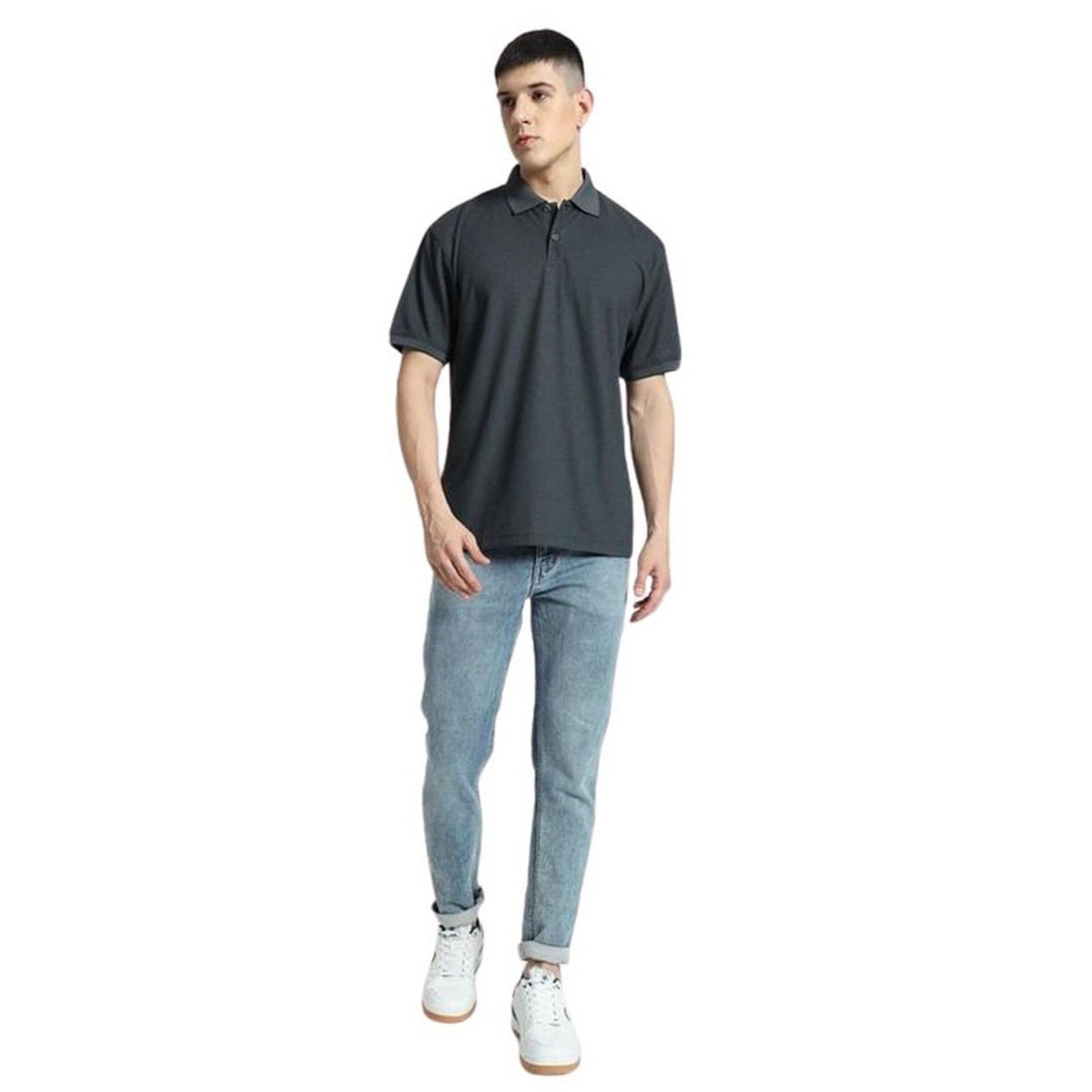 Santhome COMO Premium Texture Knit Polo Shirt - Stylish Fit