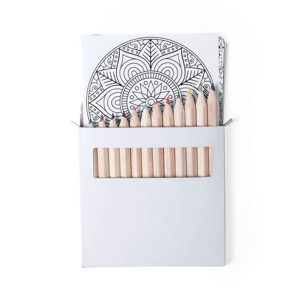 Set of 12 Pencils & 12 Mandala Coloring Sheets - Relax & Create