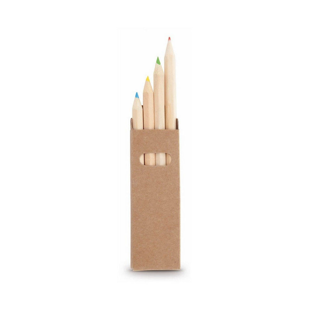Set of 4 Wooden Hexagonal Pencils - Sleek & Eco-Friendly