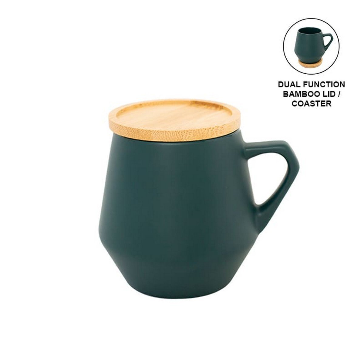 SEVILLA Ceramic Mug with Bamboo Lid - Eco Neutral