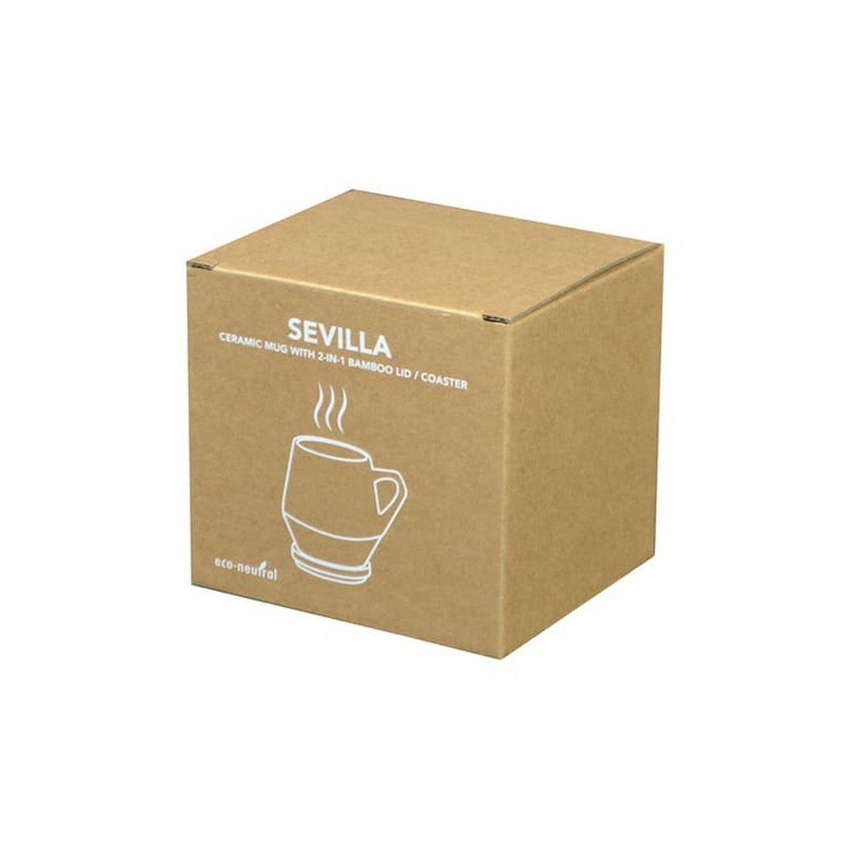 SEVILLA Ceramic Mug with Bamboo Lid - Eco Neutral