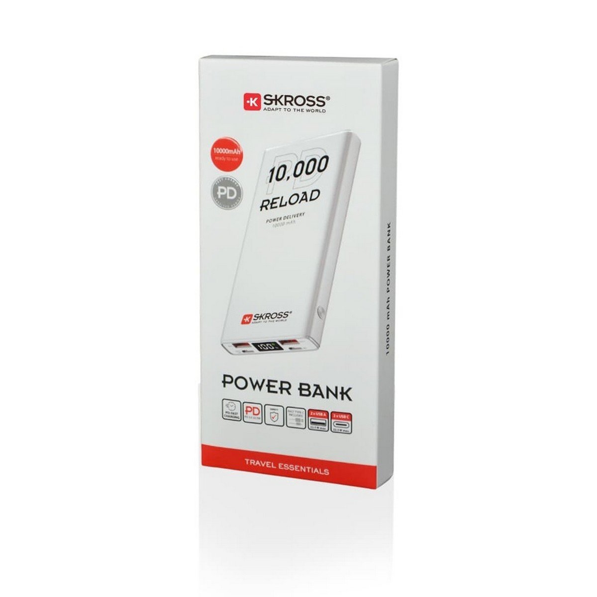 SKROSS PD10 10,000mAh Fast Charge Powerbank - Compact & Reliable