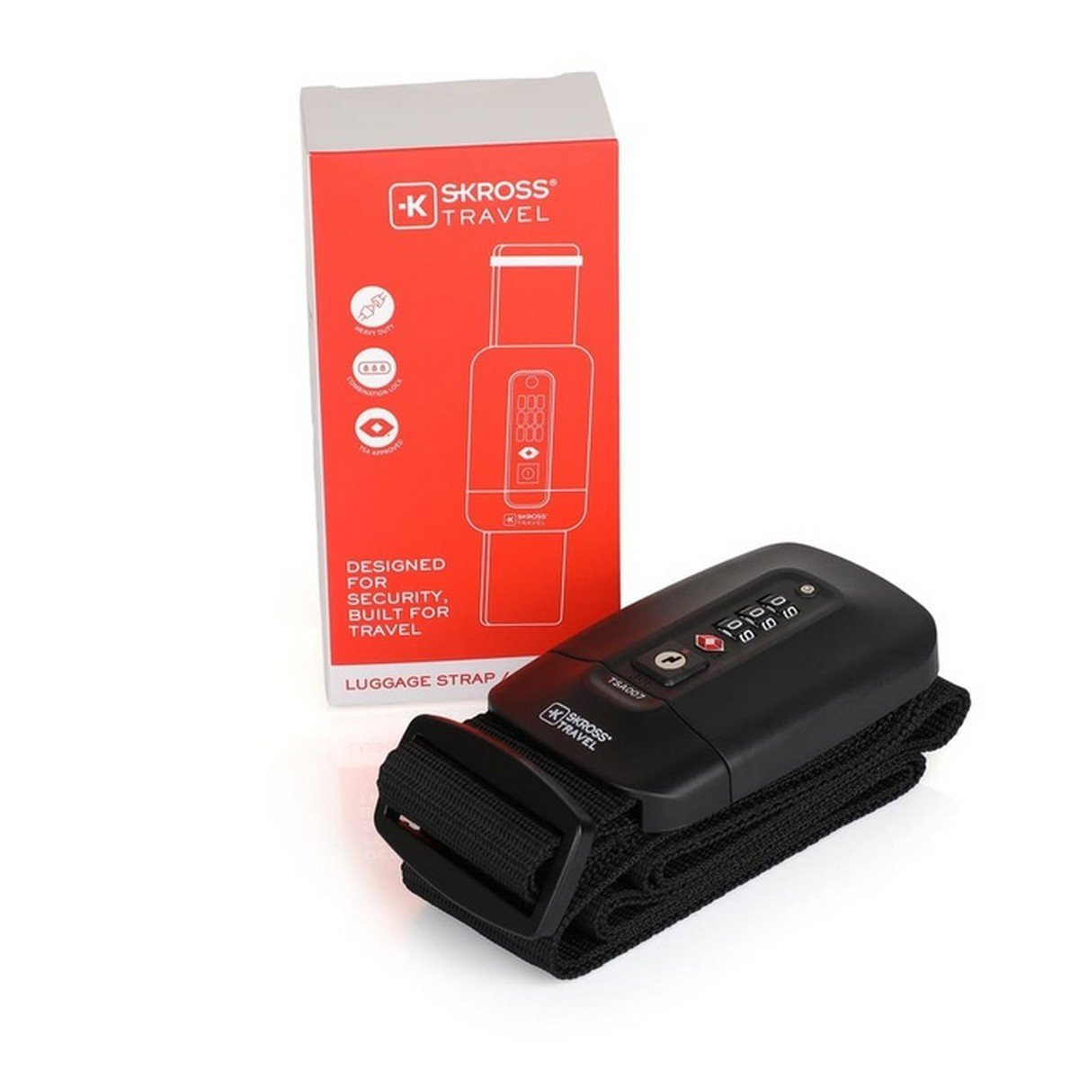 SKROSS TRAVEL Luggage Belt with TSA Lock - Secure Design
