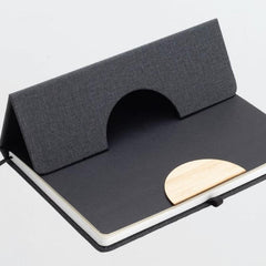 STADE A5 Notebook with Folding Phone Stand - Hard Cover