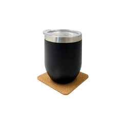 TEREVI Cork Coaster Set with Stand - Eco Neutral, Set of 4