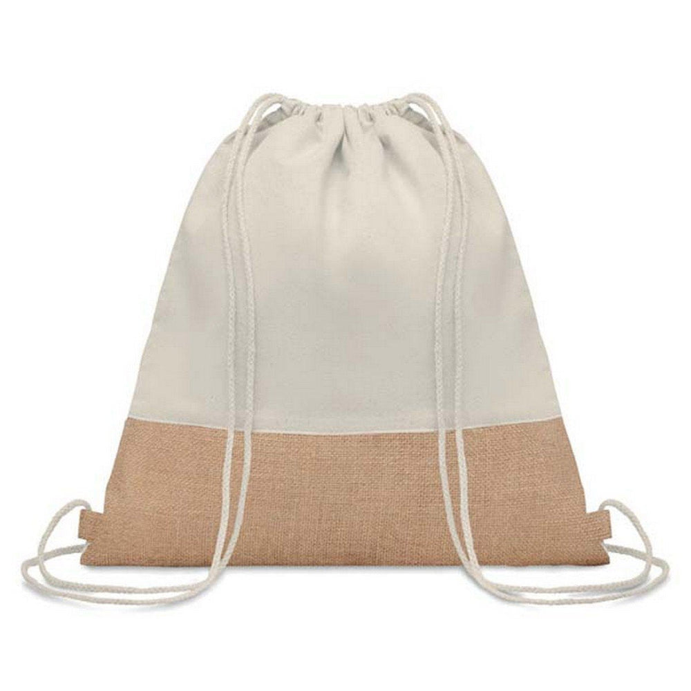 TRIGE Recycled Cotton & Jute Drawstring Bag - GRS Certified