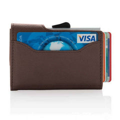 VATRA RFID Card Holder & Wallet - PU Brown c secure Design